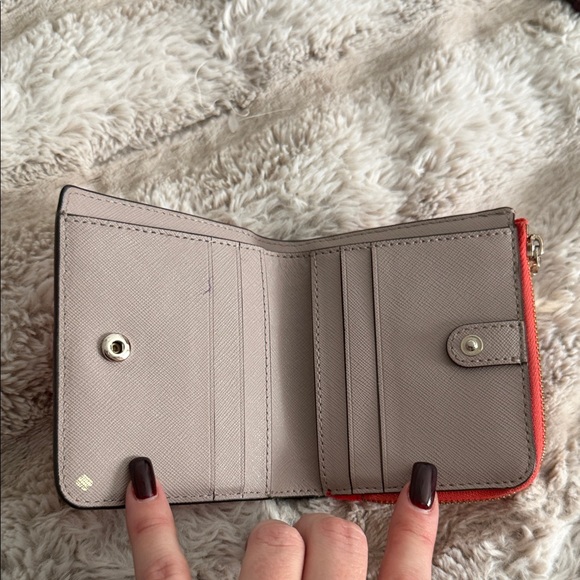 No callouts Kate Spade Red Leather Wallet with Gold Accents - Picture 4 of 12